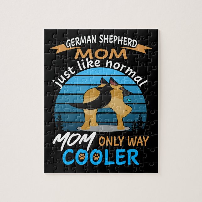 1 German Shepherd Mom Just Like Normal Mom Only Wa Jigsaw Puzzle (Vertical)