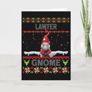 {1} Gnome Matching Family Christmas Ugly Pjs Funny Card