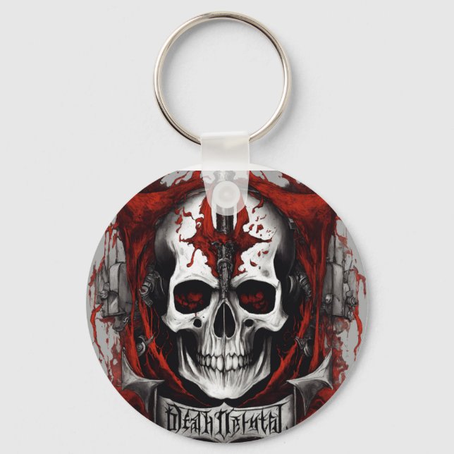 1. "Gothic Skull Keychain: Unlock Your Dark Side"  Keychain (Front)