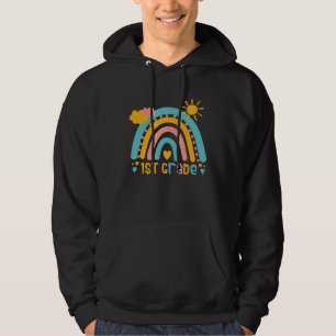 1 Grade rainbow eight graders class back to school Hoodie