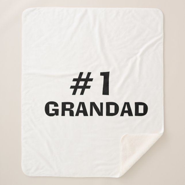 #1 Grandad Leather-look Sherpa Blanket (Front)