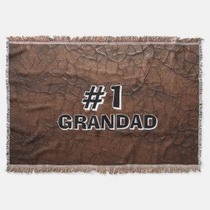 #1 Grandad Leather-look Throw Blanket