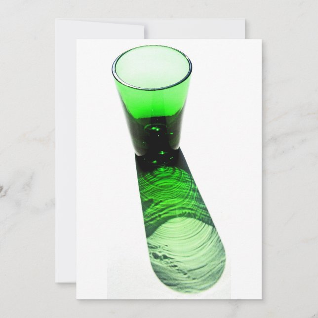1 Green Cocktail Shot Glass (Front)