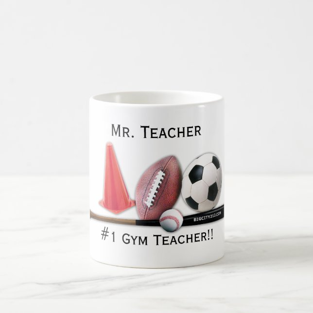#1 Gym Teacher Editable Mug (Center)