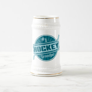 #1 Hockey Grandpa Beer Stein
