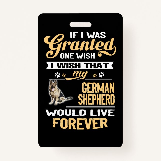 1 If I Was Grantesd One Wish I Wish That My German Badge (Front)