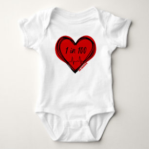1 in 100 CHD Awareness Baby Bodysuit