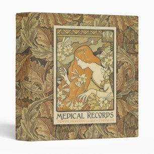 1 Inch Medical Records Art Nouveau Binder