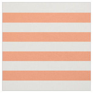 1 inch Stripe Coral Peach Teal Striped Fabric