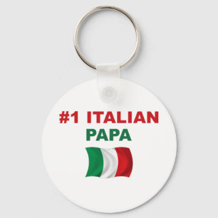 #1 Italian Papa Keychain