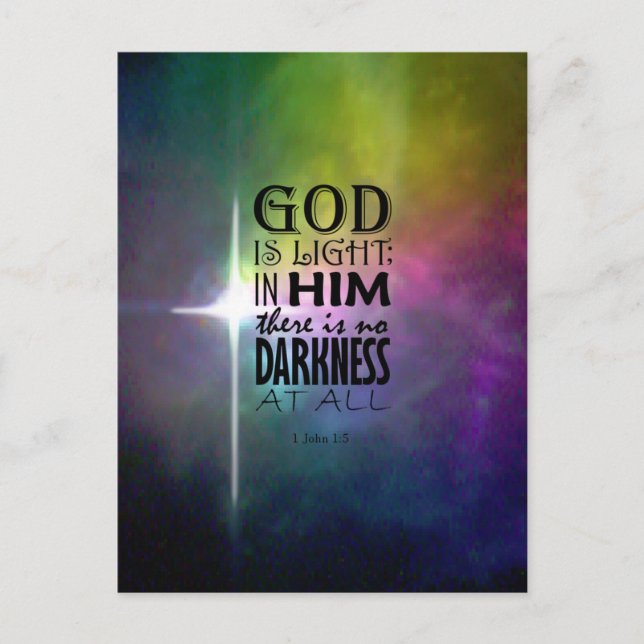 1 John 1:5 Postcard (Front)