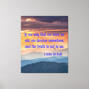 1 John 1:8 Bible Verse KJV Pic Wall Art
