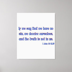 1 John 1:8 Bible Verse KJV Wall Art
