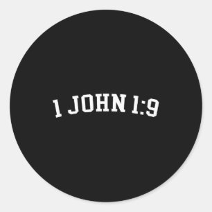 1 John 1_9  Classic Round Sticker