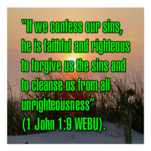 1 John 1:9 WEBU Poster