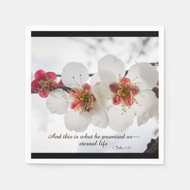 1 John 2:25 And this is what he promised us— Napkin (Front)