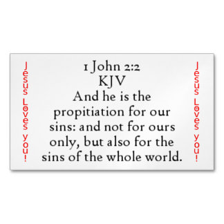 1 John 2:2 aimant de carte graine