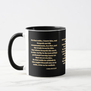 1 John 2:4-6 KJV Bible Scripture Two-Tone Mug