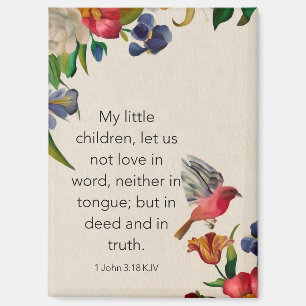 1 John 3:18 KJV Magnet