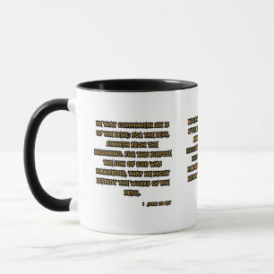 1 John 3:8 KJV Bible Scripture Two-Tone Mug