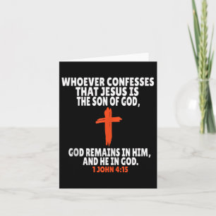 1 John 4_15 Bible Verses Scripture Tank Top Card