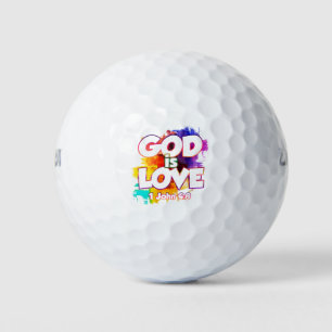 1 John 4:16 God is love,and whoever abides in love Golf Balls