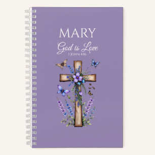 1 John 4:16 God Is Love – Personalized Christian Notebook