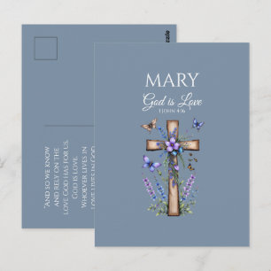 1 John 4:16 God Is Love – Personalized Christian Postcard