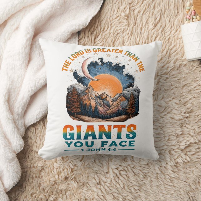 1 John 4:4  Throw Pillow (Blanket)