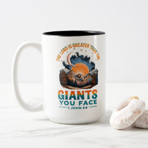 1 John 4:4  Two-Tone Coffee Mug