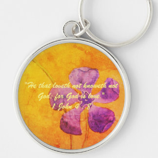 1 John 4:8 "---for God is love." Bible truths Key Keychain