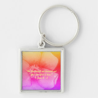 1 John 4:8 "---for God is love." Bible truths Key Keychain