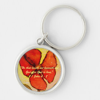 1 John 4:8 "---for God is love." Bible truths  Key Keychain