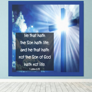 1 John 5:12  Canvas Print