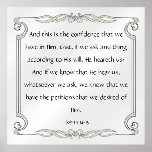 1 John 5:14-15 Poster