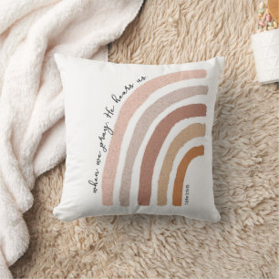 1 John 5:15 - Boho Rainbow Throw Pillow