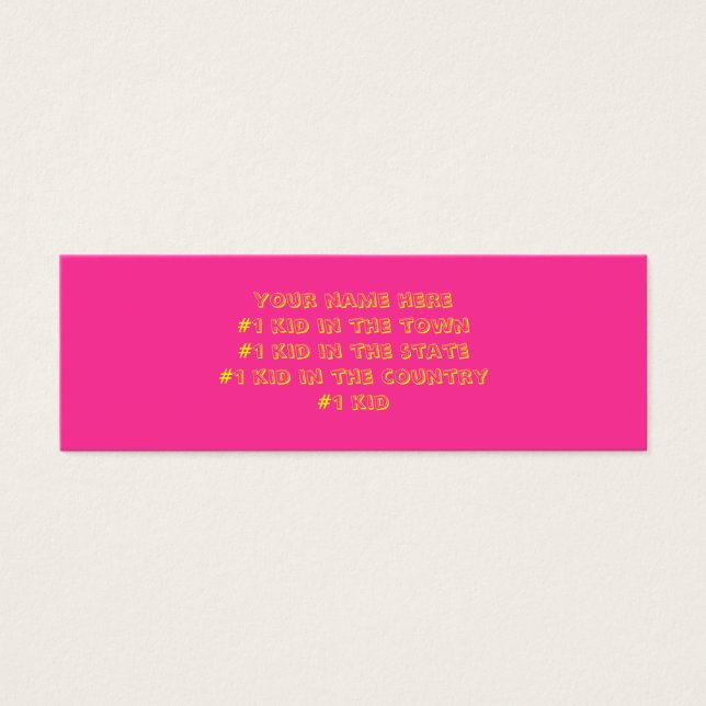 #1 kid card (Front)