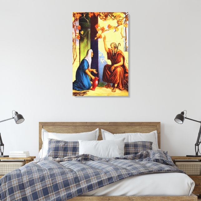 1 Kings 17 God Provides for a Widow Canvas (Insitu(Bedroom))