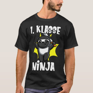 1 Klasse Ninja Panda Kinder Einschulung T-Shirt