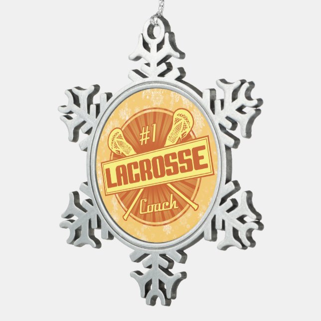 #1 Lacrosse Coach Christmas Tree Decoration (Right)