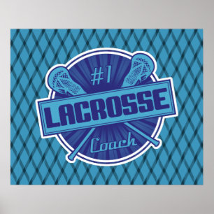 #1 Lacrosse Coach Poster Print