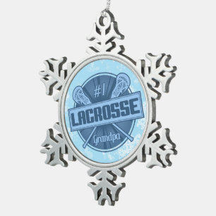 #1 Lacrosse Grandpa Christmas Tree Ornament