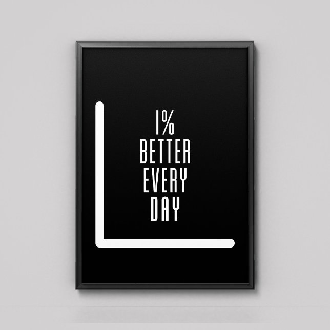 1% Meilleure toile Motivation Mur Art (Créateur téléchargé)