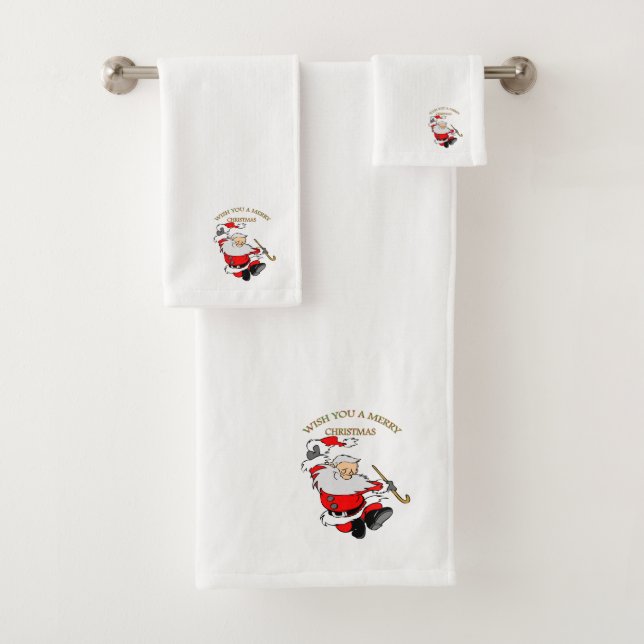 1 MERRY CHRISTMAS BATH TOWEL SET (Insitu)