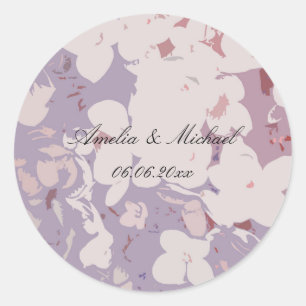 1 Modern botanical Save The Date Classic Round Sticker