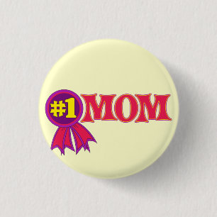 #1 Mom 1 Inch Round Button