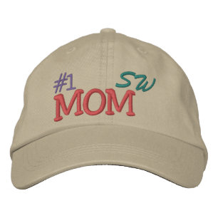 #1 Mom  ... ; ) Embroidered Hat