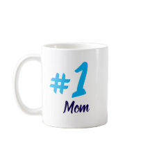 #1 Mom light blue
