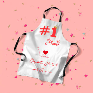 #1 Mom Love Personalized Apron