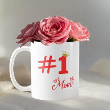 #1 Mom Love Personalized Mug